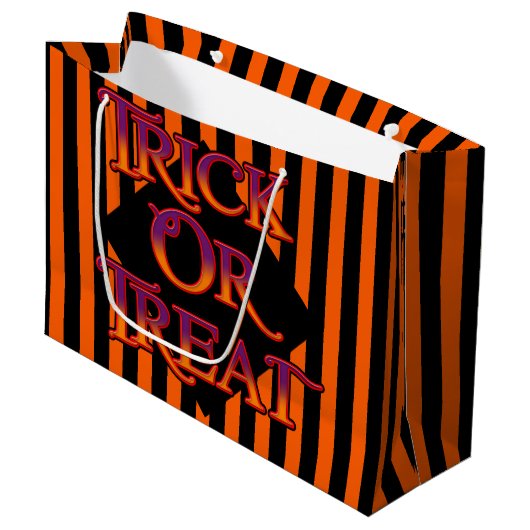 Trick or treat Gift Bag Groot Cadeauzakje (Voorkant Gekanteld)