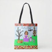 Trick or treat Girlprinses Halloween Snoep Tote Bag (Voorkant)
