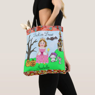 trick or treat Girlprinses Halloween Snoep Tote Bag