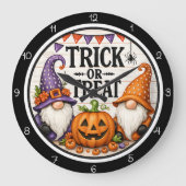 Trick or Treat Gnome Halloween Grote Klok (Voorkant)