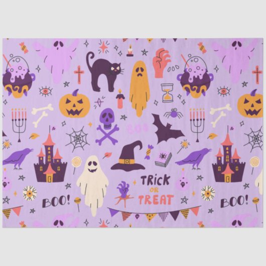 Trick or treat gotische decoupage tissuepapier (Voorkant)