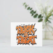 Trick Or Treat Graffiti Briefkaart (Staand voorkant)