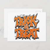 Trick Or Treat Graffiti Briefkaart (Voorkant / Achterkant)