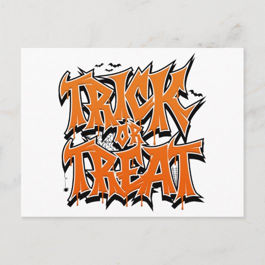 Trick Or Treat Graffiti Briefkaart (Voorkant)