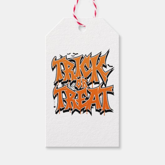 Trick Or Treat Graffiti Cadeaulabel (Voorkant)