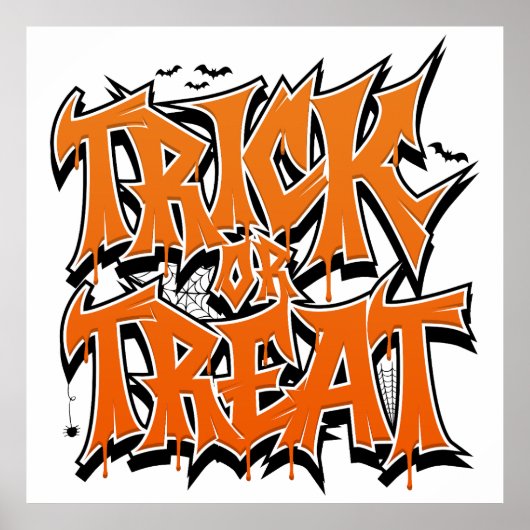 Trick Or Treat Graffiti Poster (Voorkant)