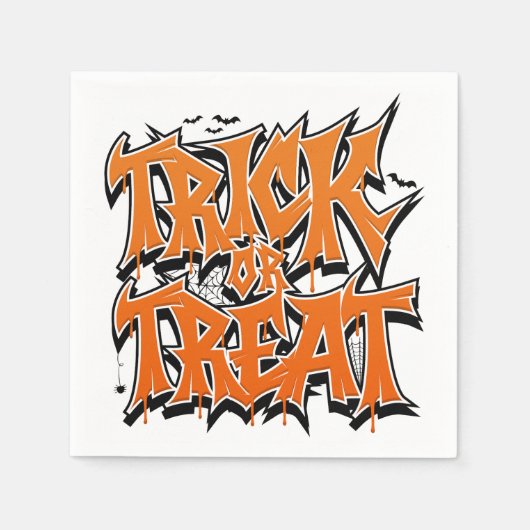Trick Or Treat Graffiti Servet (Voorkant)