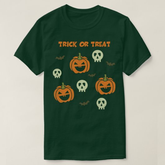 Trick or treat Grappig Halloween Party T-shirt Sca (Design voorkant)