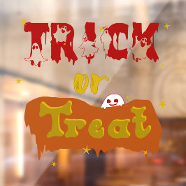 Trick or Treat Grappige Boe Halloween Raamsticker