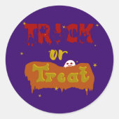 Trick or Treat Grappige Boe Halloween Sticker (Voorkant)