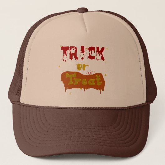 Trick or Treat Grappige Boe Halloween Trucker Pet (Voorkant)