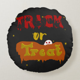 Trick or Treat Grappige Boo Halloween Rond Kussen
