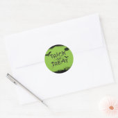 Trick or treat Green Black Halloween Party Sticker (Envelop)