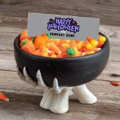 Trick or treat Grey Happy Halloween Bedankt Mini Visitekaartje