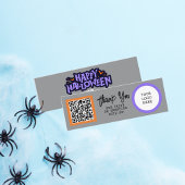 Trick or treat Grey Happy Halloween Bedankt Mini Visitekaartje