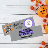 Trick or treat Grey Happy Halloween Bedankt Mini Visitekaartje