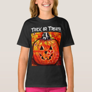 Trick or treat grillige Jack-O-Lantern pompoen T-shirt