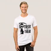 Trick or treat Grim Reaper | Halloween Tri-Blend Shirt (Voorkant volledig)