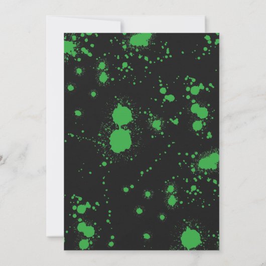 trick or treat Groen monster Halloween Kaart (Achterkant)