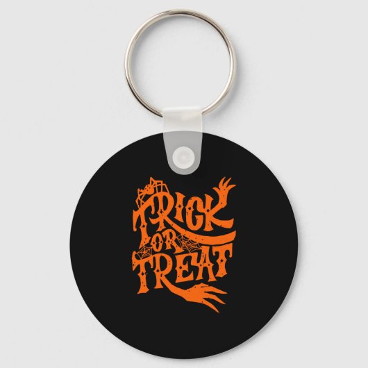 Trick or treat Grunge Halloween Design Sleutelhanger (Voorkant)