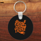 Trick or treat Grunge Halloween Design Sleutelhanger (Voorkant)