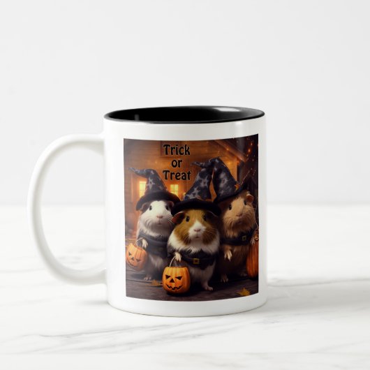 Trick or treat Guinee Pig Coffee Mok (Links)