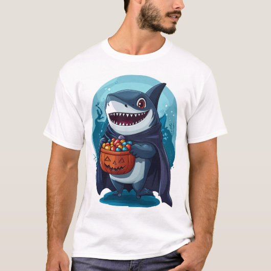 Trick-or-Treat Haai T-shirt (Voorkant)
