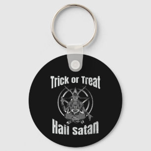 Trick or treat Hail Satan Pentagramgeit Sleutelhanger