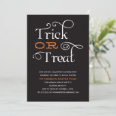 TRICK OR TREAT | HALLOEEN PARTIJINVITATIE KAART (Staand voorkant)