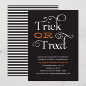 TRICK OR TREAT | HALLOEEN PARTIJINVITATIE KAART (Voorkant / Achterkant)