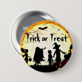 Trick or treat Halloween 2¼-inch ronde Button (Voorkant /achterkant)