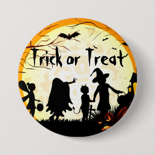 Trick or treat Halloween 2¼-inch ronde Button