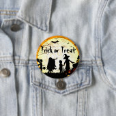 Trick or treat Halloween 2¼-inch ronde Button (In situ)