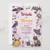 Trick or treat Halloween 3e verjaardag Kaart (Voorkant)