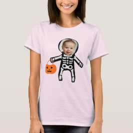 Trick or treat Halloween, aangepast fotoskelet T-shirt