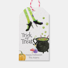 Trick or treat Halloween aangepast label Cadeaulabel
