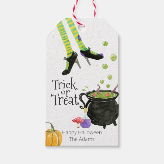 Trick or treat Halloween aangepast label Cadeaulabel (Voorkant)
