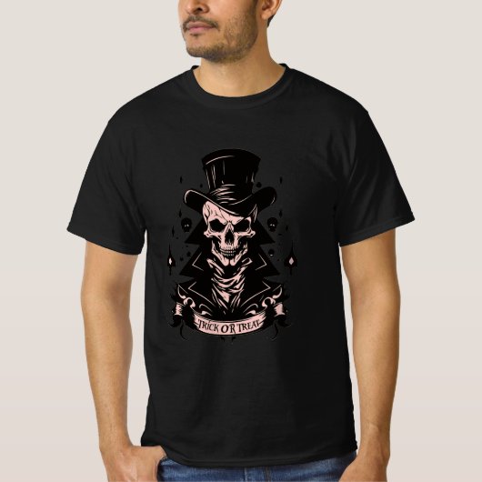 trick or treat | Halloween | afgrijzen | skull T-shirt (Voorkant)