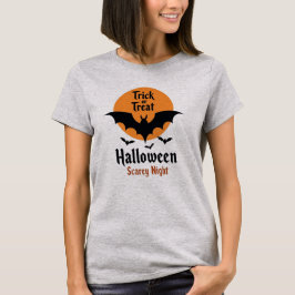 Trick or Treat Halloween Angstaanjagende Nacht Vle T-shirt