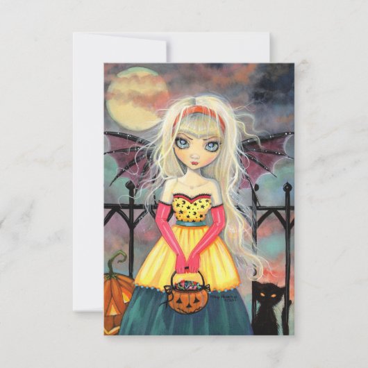 Trick or Treat Halloween-ansichtkaart Kaart (Voorkant)