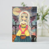 Trick or Treat Halloween-ansichtkaart Kaart (Staand voorkant)