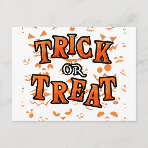 Trick or Treat Halloween-ansichtkaarten Briefkaart