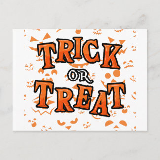 Trick or Treat Halloween-ansichtkaarten Briefkaart