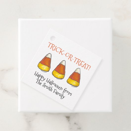 Trick or treat Halloween Autumn Candy Corn Snoepje Bedankjes Labels (In situ)