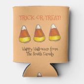 Trick or treat Halloween Autumn Candy Corn Snoepje Blikjeskoeler (Voorkant)