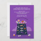 Trick or treat Halloween Bag Invitation Kaart (Voorkant)