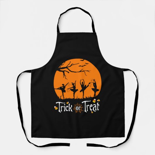 Trick or Treat Halloween Ballet Silhouette Schort (Voorkant)