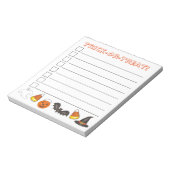 Trick-or-Treat Halloween Bat Pumpkin Ghost Witch Notitieblok (Linkerzijde)