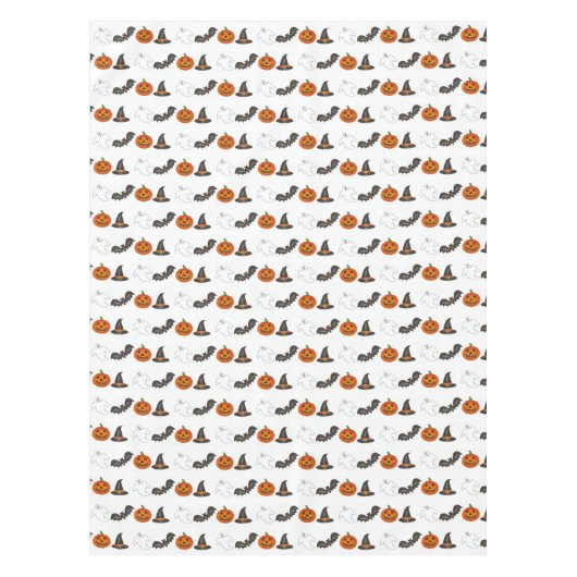 Trick-or-Treat Halloween Bat Pumpkin Ghost Witch Tafelkleed (Voorkant)