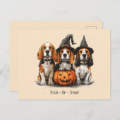 Trick or treat Halloween Beagle Dogs Briefkaart (Voorkant / Achterkant)